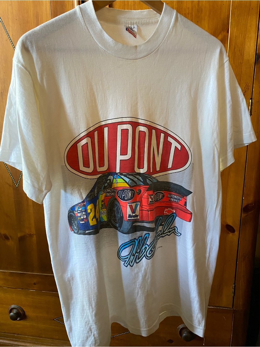 Jeff Gordon Vintage 90s DuPont Racing Graphic T-Shirt Large